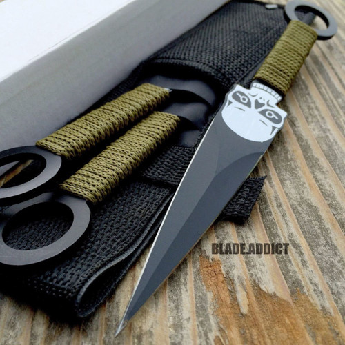 24PC Ninja Tactical Hunting MIXED Knives Ninjutsu Kunai Throwing Knife Set  NEW